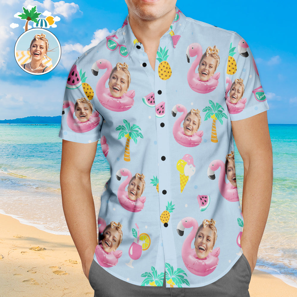 Custom Face Hawaiian Shirt Enjoy Summer Time Personalized Aloha Beach Shirt For Men  BX1310 S / Lightweight & Breathable Official socks Merch