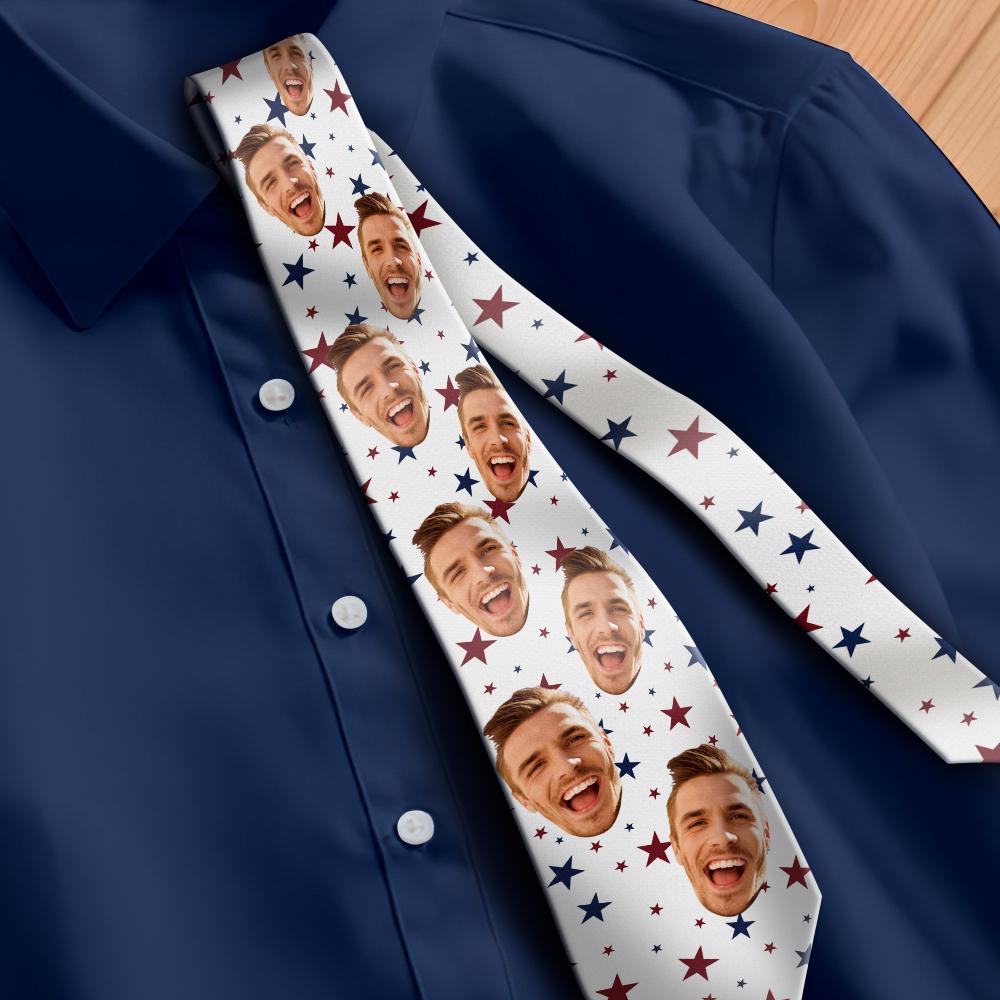 Custom Photo Necktie American Stars Photo Tie  BX1310 Default Title Official socks Merch
