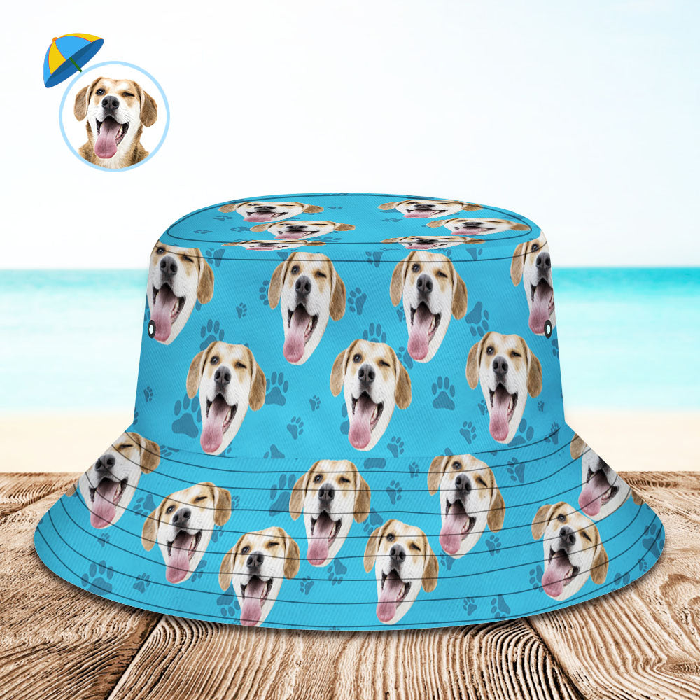 Custom Bucket Hat Unisex Face Bucket Hat Personalize Wide Brim Outdoor Summer Cap Hiking Beach Sports Hats Gift for Lover-Dog Pattern Bucket Hat BX1310 XS(Aged 3-7 HC 20.87in-53cm) Official hat Merch