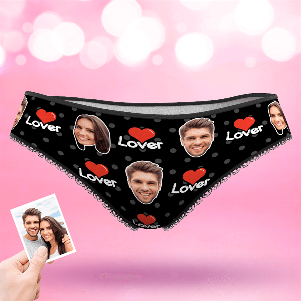 Custom Face Colorful Womens Panties-Lover  BX1310 XS(US) / One Face / Red Official Women pantie Merch