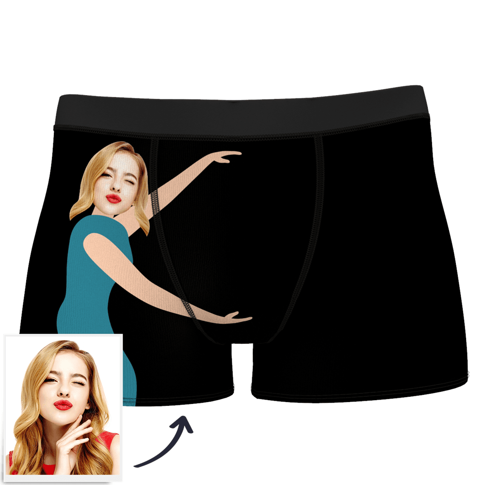 Men's Custom Face On Body Boxer Shorts - probably has such a long  BX1310 Black / XS(Waist 25-27in) Official Men Boxer Merch