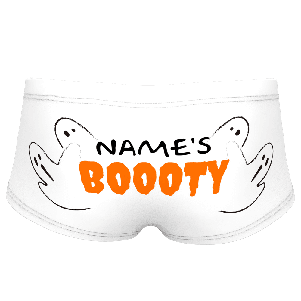 Halloween Kid's Custom Name On Booty Boxer Shorts  BX1310 5T (Waist 17.72in - 45.00cm) / Black Official kid boxer Merch