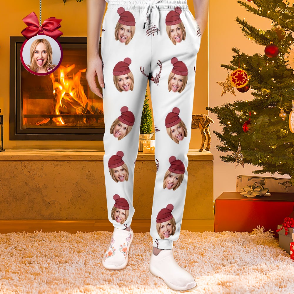 Custom Girlfriend Face Sweatpants Unisex Joggers Gift For Lover BX1310 S / White Official pants Merch