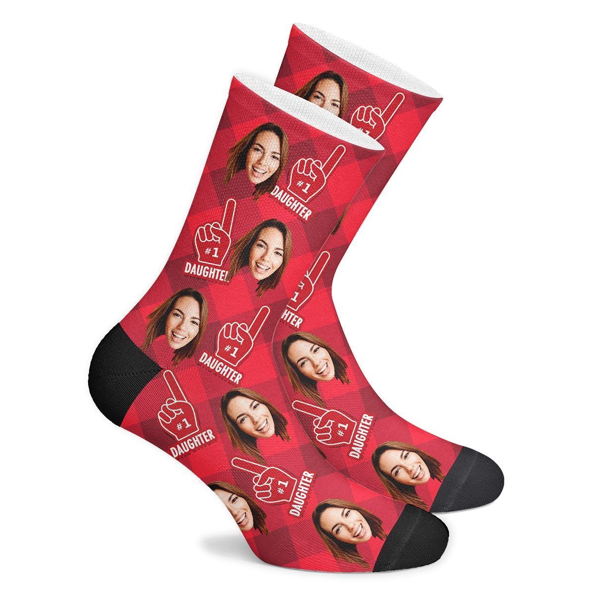 Daughter Fan Custom Face Socks BX1310 Kid (Foot Length 14CM = 5.51in) / One Face Official custom sock Merch