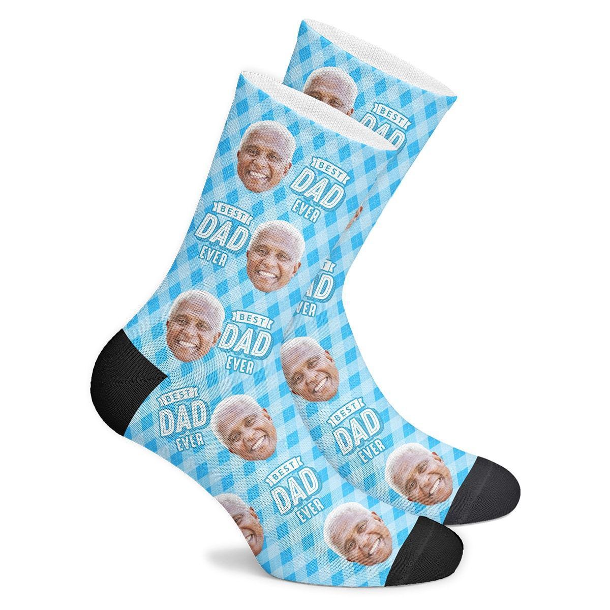 Best Dad Ever Custom Face Socks BX1310 Kid (Foot Length 14CM = 5.51in) / One Face Official custom sock Merch