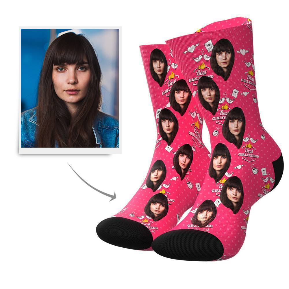 Best Girlfriend Custom Face Socks BX1310 Kid (Foot Length 14CM = 5.51in) / One Face Official custom sock Merch