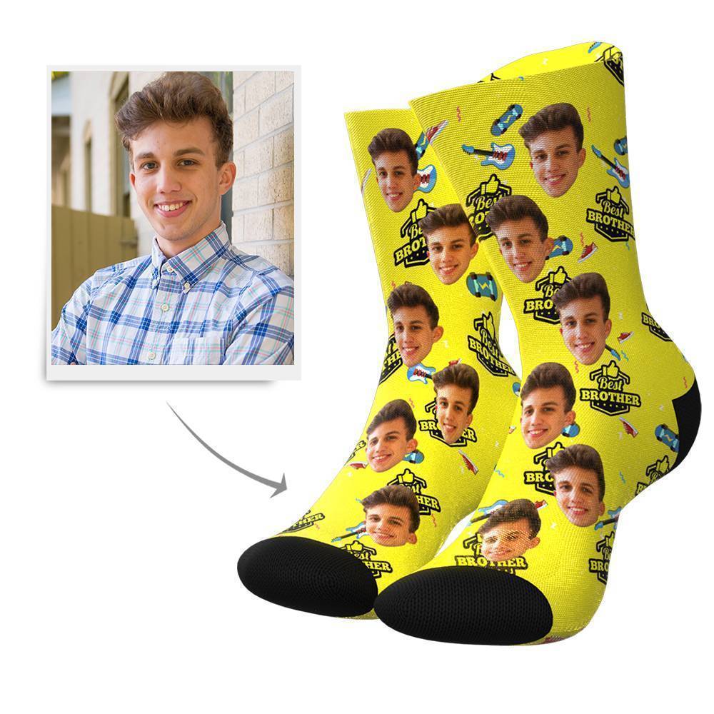 Best Brother Custom Face Socks BX1310 Kid (Foot Length 14CM = 5.51in) / One Face Official custom sock Merch