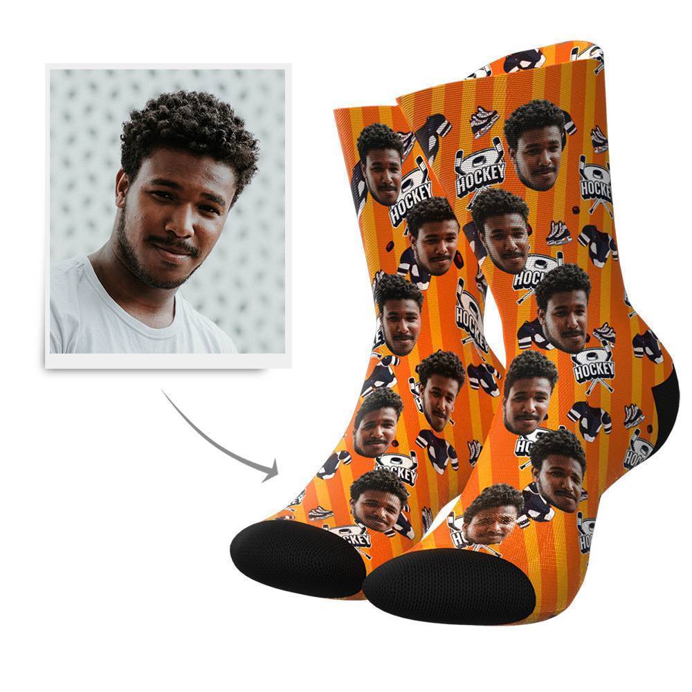 Sport Style Custom Face Socks(Hockey) BX1310 Kid (Foot Length 14CM = 5.51in) / One Face Official custom sock Merch