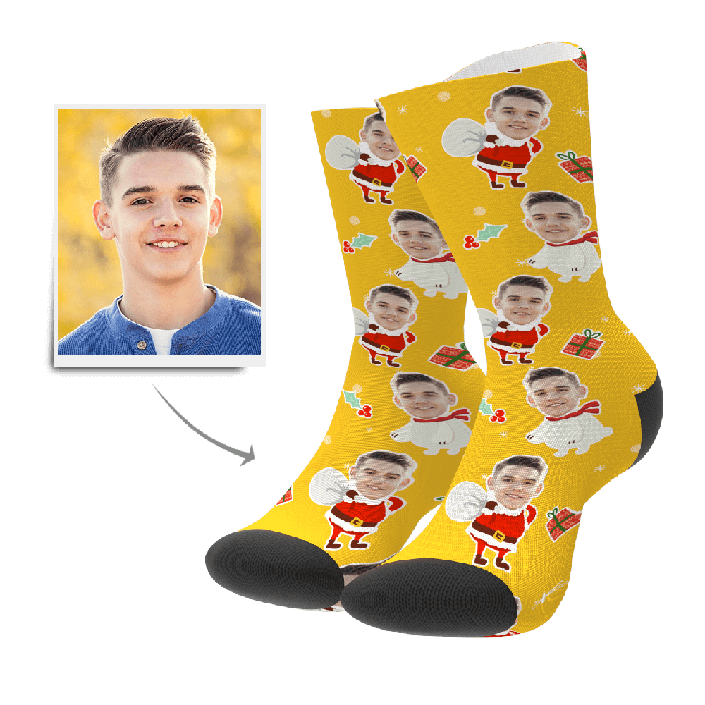 Custom Christmas Gift Socks BX1310 Kid (Foot Length 14CM = 5.51in) / One Face Official custom sock Merch