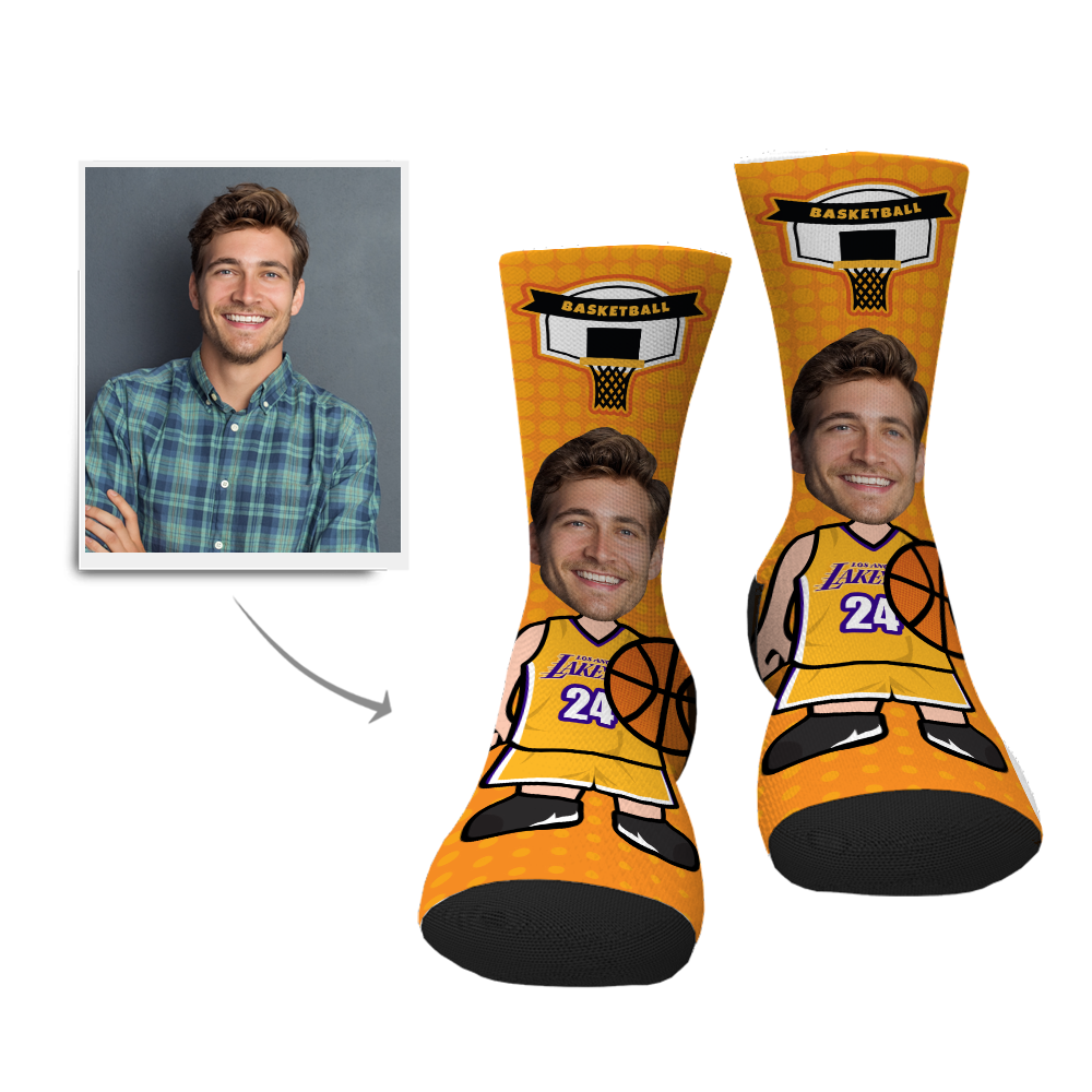 Kid (Foot Length 14CM = 5.51in) / Orange Official custom sock Merch