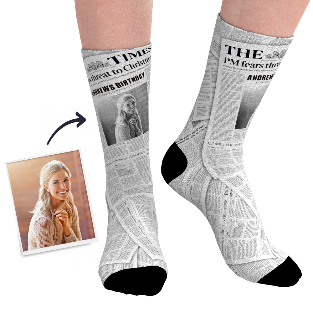 Woman (Foot Length 18CM = 7.08in) Official custom sock Merch