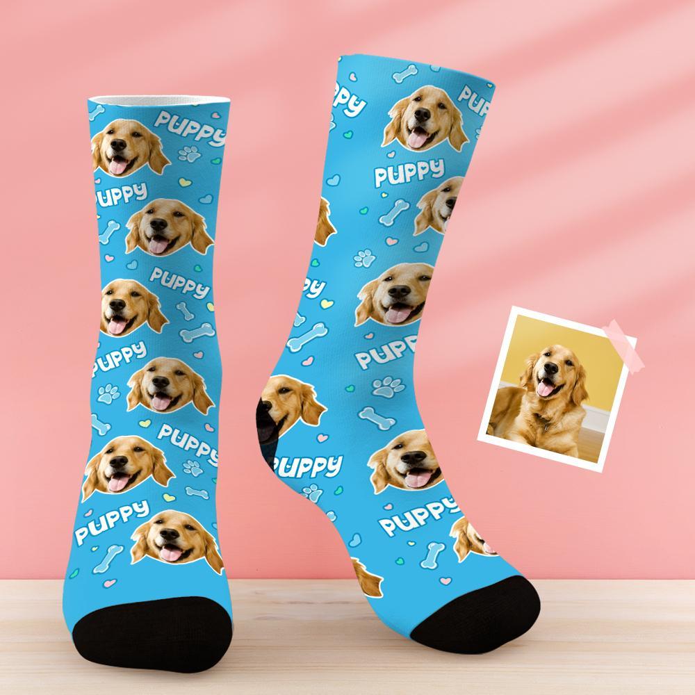 Custom Puppy Face Sock with Emjo Smile BX1310 Kid (Foot Length 14CM = 5.51in) Official custom sock Merch